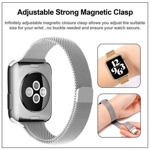 Techsuit Curea pentru Apple Watch 1/2/3/4/5/6/7/8/SE/SE 2/Ultra (42/44/45/49mm) - Techsuit Watchband (W034) - Black 5949419020863 έως 12 άτοκες Δόσεις