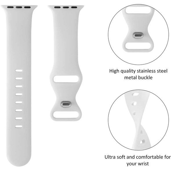 Techsuit Curea pentru Apple Watch 1/2/3/4/5/6/7/8/SE/SE 2/Ultra (42/44/45/49mm) - Techsuit Watchband (W031) - Gray 5949419021006 έως 12 άτοκες Δόσεις