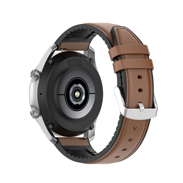 Techsuit Curea pentru Samsung Galaxy Watch (46mm) / Gear S3, Huawei Watch GT / GT 2 / GT 2e / GT 2 Pro / GT 3 (46 mm) - Techsuit Watchband 22mm (W007) - Brown 5949419020665 έως 12 άτοκες Δόσεις