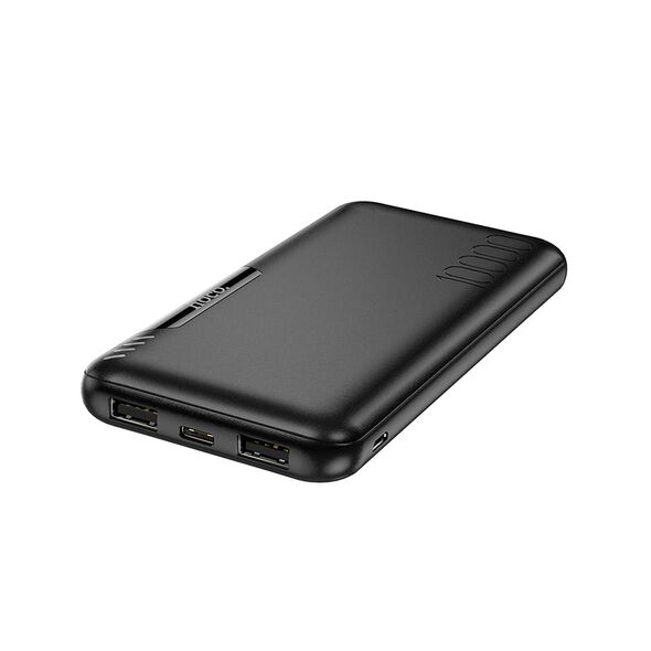 Hoco Baterie Externa 10000mAh, 2x USB, Micro-USB, tip C, LED - Hoco Easylink (J82) - Black 6931474750259 έως 12 άτοκες Δόσεις