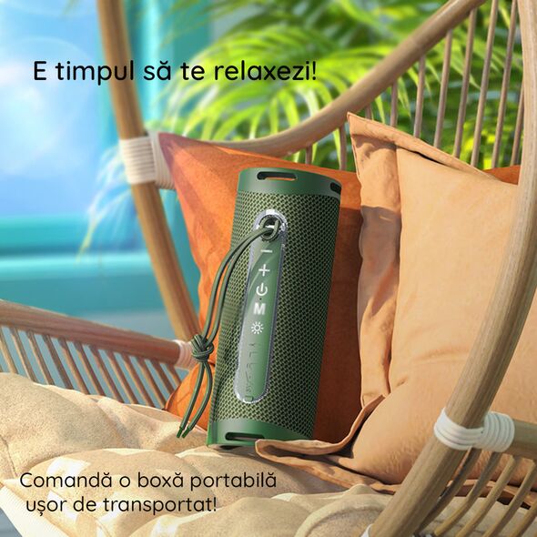 Hoco Boxa Portabila Bluetooth 5.1, 2x5W - Hoco Dazzling pulse (HC9) - Green 6931474757838 έως 12 άτοκες Δόσεις