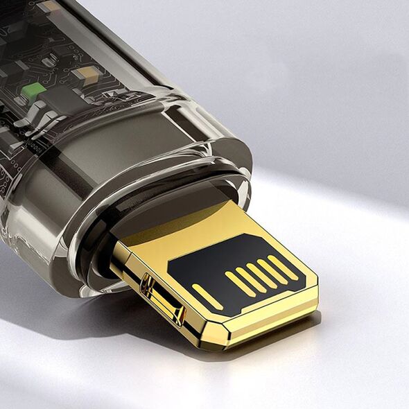 Baseus Cablu de Date USB la Lightning 2.4A, 2m - Baseus Explorer Auto Power-Off (CATS000501) - Black 6932172605773 έως 12 άτοκες Δόσεις