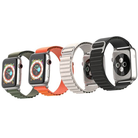 Techsuit Curea pentru Apple Watch 1/2/3/4/5/6/7/8/SE/SE 2/Ultra (42/44/45/49mm) - Techsuit Watchband (W037) - Black 5949419015234 έως 12 άτοκες Δόσεις