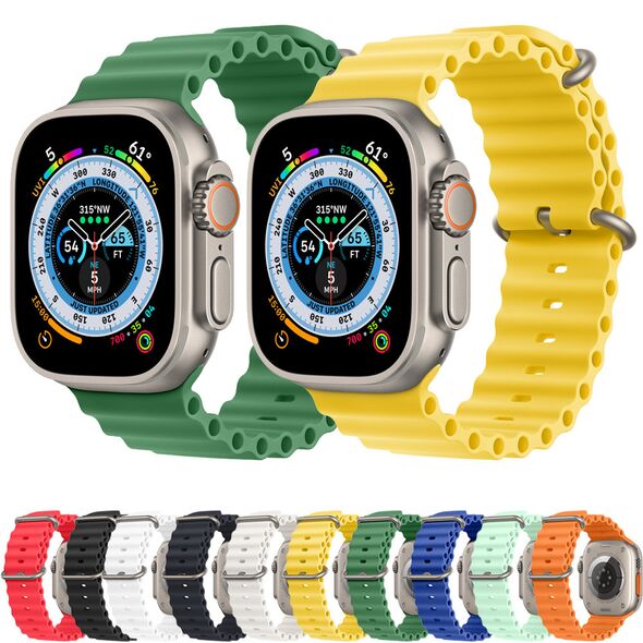 Techsuit Curea pentru Apple Watch 1/2/3/4/5/6/7/8/SE/SE 2/Ultra (42/44/45/49mm) - Techsuit Watchband (W038) - Army Green 5949419015319 έως 12 άτοκες Δόσεις