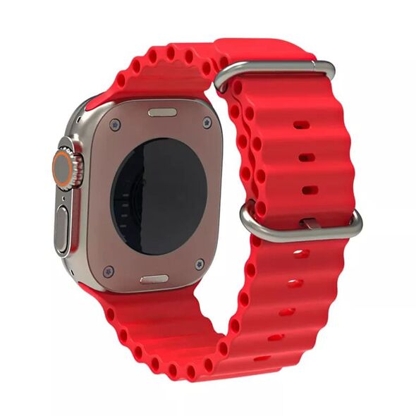 Techsuit Curea pentru Apple Watch 1/2/3/4/5/6/7/8/SE/SE 2/Ultra (42/44/45/49mm) - Techsuit Watchband (W038) - Wine Red 5949419015371 έως 12 άτοκες Δόσεις
