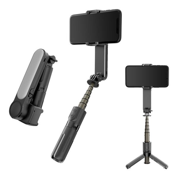 Techsuit Selfie Stick Gimbal Bluetooth - Techsuit Tripod Mount (L09) - Black 5949419014381 έως 12 άτοκες Δόσεις