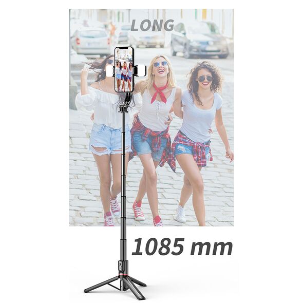 Techsuit Selfie Stick Wireless - Techsuit Tripod Mount LED (L12D) - Black 5949419014374 έως 12 άτοκες Δόσεις