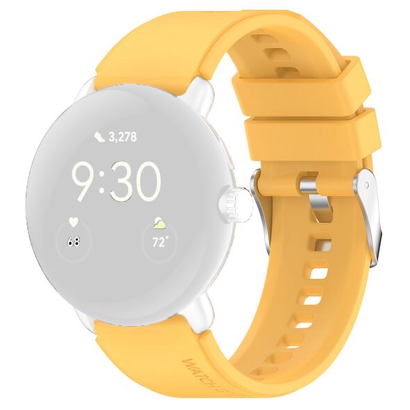 Techsuit Curea pentru Pixel Watch, Samsung Galaxy Watch 4/5, Huawei Watch GT 3 (42mm)/GT 3 Pro (43mm) - Techsuit Watchband 20mm (W026) - Yellow 5949419010420 έως 12 άτοκες Δόσεις