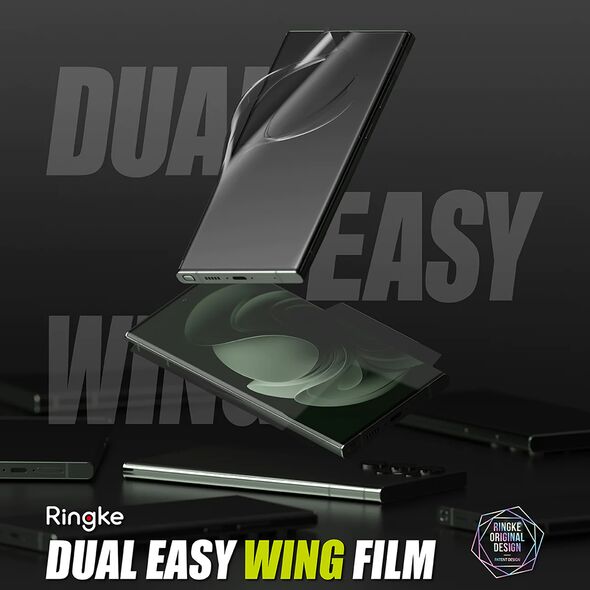 Ringke Folie pentru Samsung Galaxy S23 Ultra (set 2) - Ringke Dual Easy WingFull - Clear 8809919300414 έως 12 άτοκες Δόσεις