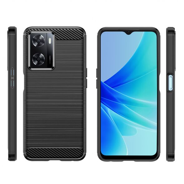 Techsuit Husa pentru Oppo A57 4G / Oppo A57s / OnePlus Nord N20 SE - Techsuit Carbon Silicone - Black 5949419009769 έως 12 άτοκες Δόσεις