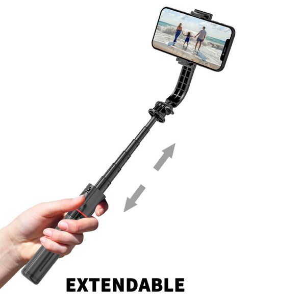 Techsuit Selfie Stick trepied, portabil - Techsuit L12 - Black 5949419000131 έως 12 άτοκες Δόσεις