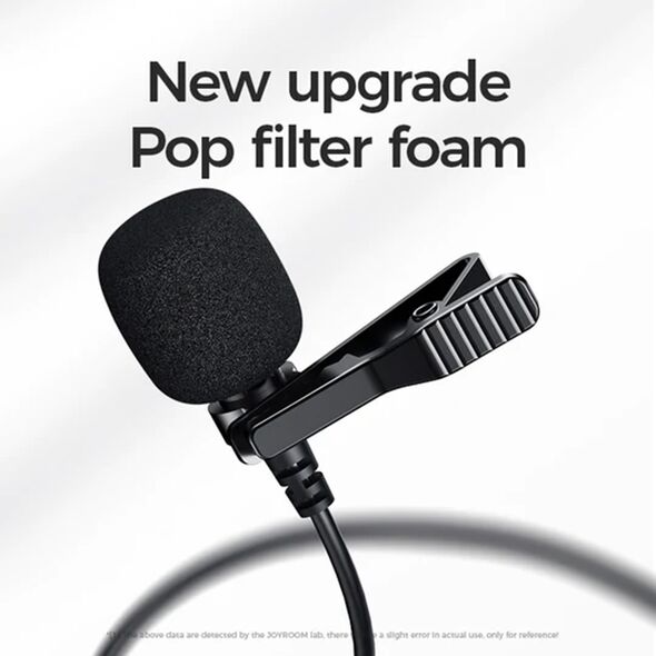 JoyRoom JoyRoom - Lavalier Microphone (JR-LM1) - with Cable Jack 3.5mm, 2m - Black 6941237119155 έως 12 άτοκες Δόσεις