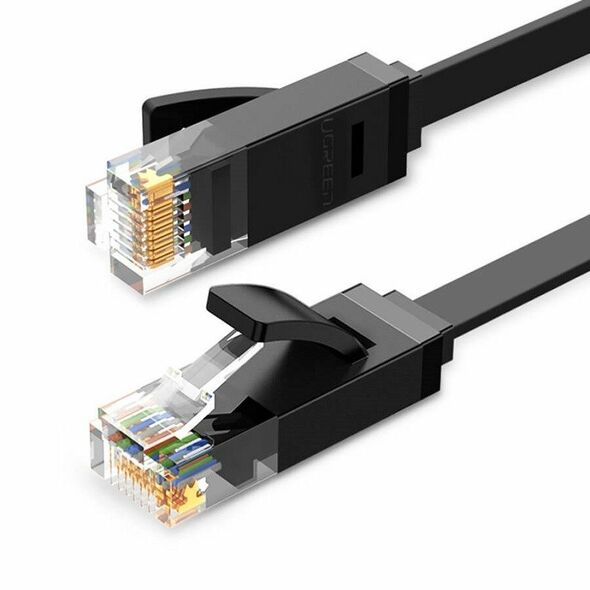 UGREEN UGREEN Ethernet flat cable RJ45, Cat.6, UTP, 0.5m (black) 020147 έως και 12 άτοκες δόσεις
