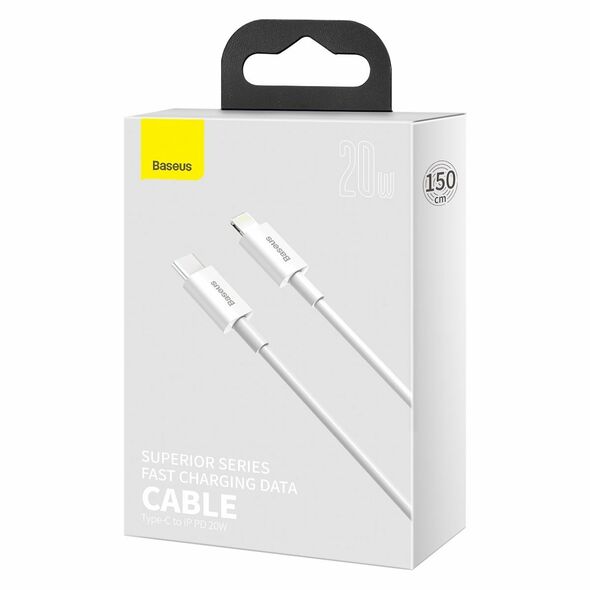 Baseus Baseus Superior Series Cable USB-C to Lightning, 20W, PD, 1,5m (white) 026218 έως και 12 άτοκες δόσεις