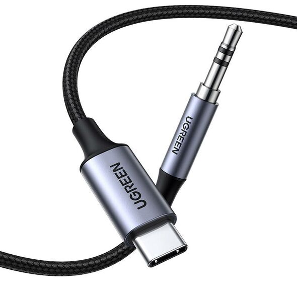 UGREEN USB-C cable UGREEN CM450 to 3.5mm AUX mini jack, 1m (black) 030434 έως και 12 άτοκες δόσεις
