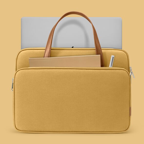 Tomtoc Tomtoc - Laptop Handbag (A11D3Y1) - with 4 Compartment and Corner Armor, 14″ - Yellow 6971937064004 έως 12 άτοκες Δόσεις