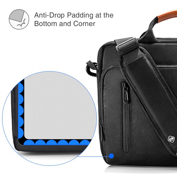 Tomtoc Tomtoc - Defender Laptop Briefcase (A43D3D1) - with Shoulder Strap, Ultra Protection, 14″ - Black 6970412221512 έως 12 άτοκες Δόσεις