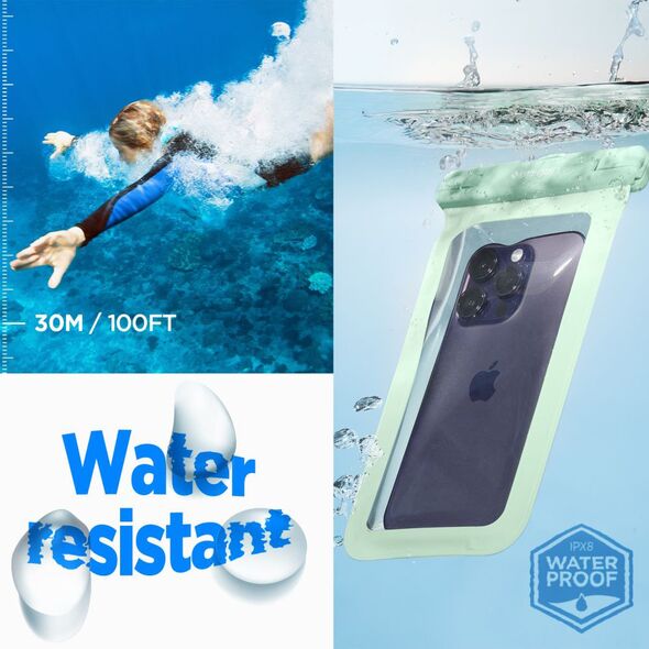 Spigen Husa universala pentru telefon - Spigen Waterproof Case A601 - Mint 8809896743563 έως 12 άτοκες Δόσεις