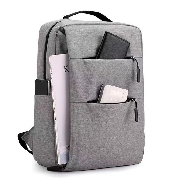 Laptop backpack No brand BP-03, 15.6", Γκρί - 45289 έως 12 άτοκες Δόσεις