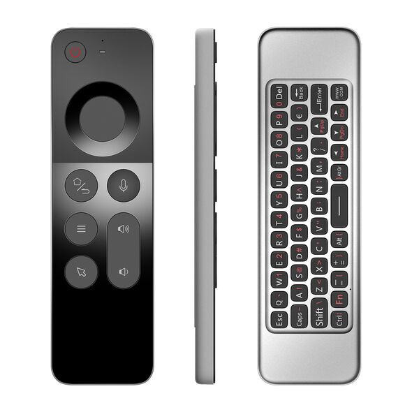 Wireless remote control No brand W3, Air mouse, USB 2.4GHz, Microphone, IR learning, Black - 13047 έως 12 άτοκες Δόσεις