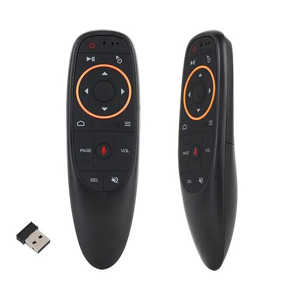 Wireless remote control No brand G10, Air mouse, USB 2.4GHz, Microphone, IR learning, Black - 13051 έως 12 άτοκες Δόσεις