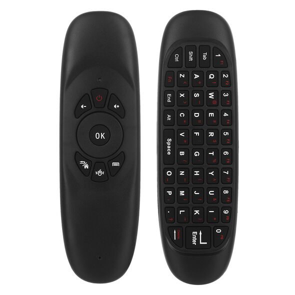 Wireless remote control No brand C120, Air mouse, USB 2.4GHz, Microphone, IR learning, Black - 13052 έως 12 άτοκες Δόσεις