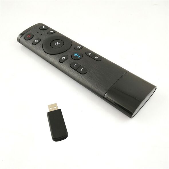 Wireless remote control No brand Q5, Air mouse, USB 2.4GHz, Microphone, IR learning, Black - 13054 έως 12 άτοκες Δόσεις