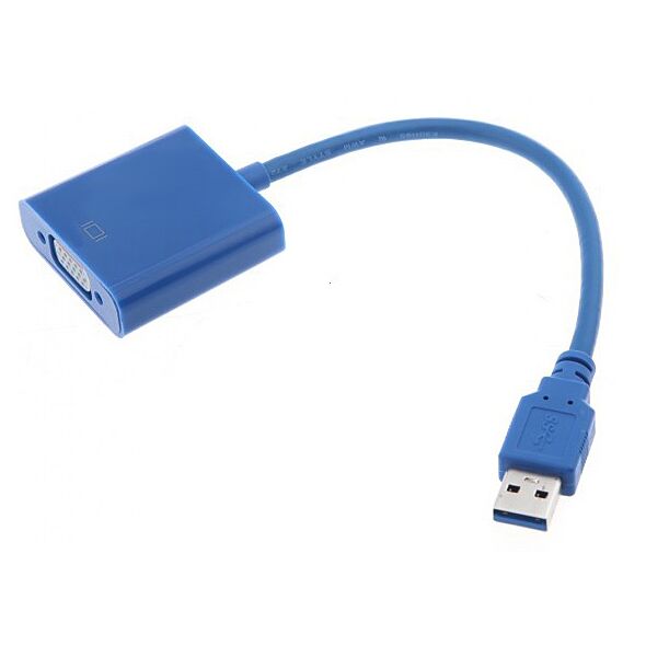 Μετατροπέας USB3.0 σε VGA, No brand, Μπλέ - 18164