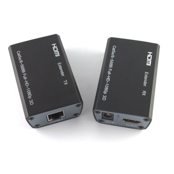 Extender HDMI-CAT-HDMI 60M, ΟΕΜ, Μαύρο - 18228