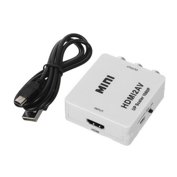 Μετατροπέας HDMI σε AV (3xRCA), OEM, Λευκό - 18301