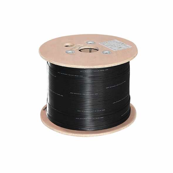 Fiber optic cable DeTech, FTTH, 4 cores, Indoor, 2000m, Black - 18417