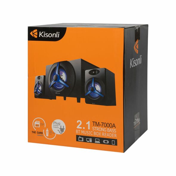 Ηχεία Kisonli TM-7000A, Bluetooth, 15W+2x5W, 220V, Μαυρο - 22148