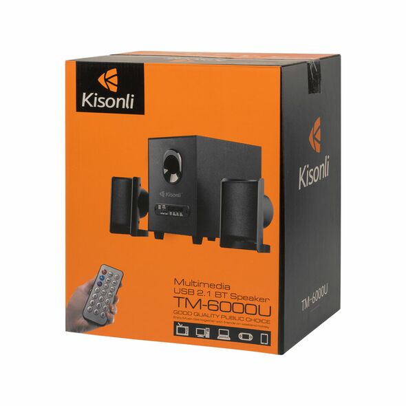 Ηχεία Kisonli TM-6000U, Bluetooth, 5W+2x3W, USB, Μαυρο - 22150
