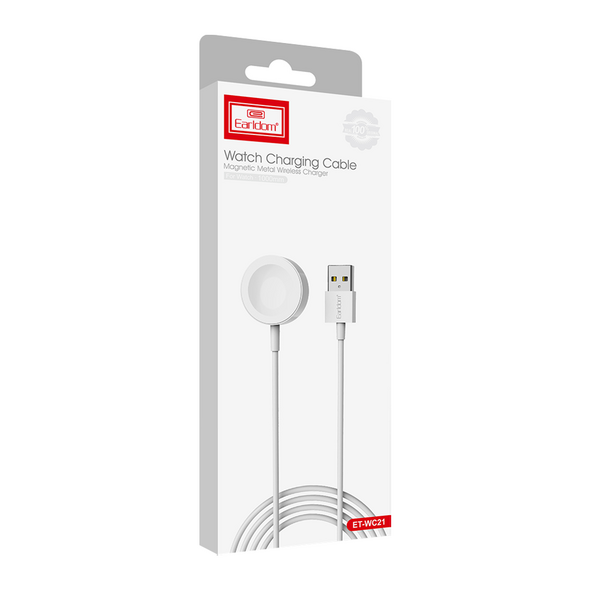 Wireless charging cable Earldom ET-WC21, For Apple Watch, 5V/0.35A, 1.0m, White - 40236