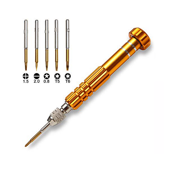 Precision screwdriver set Poso PS-6688, 6in1, Steel, Orange - 17635