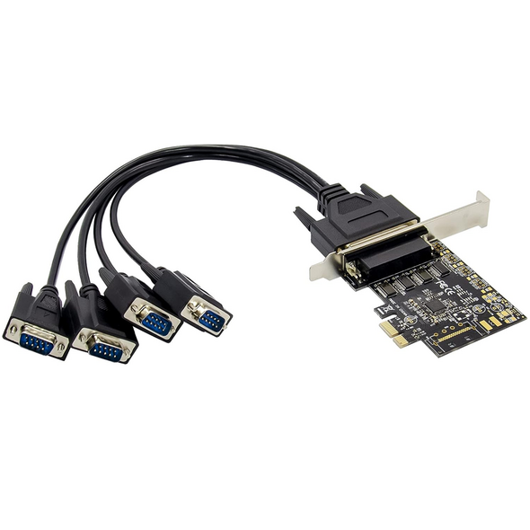 Controller No brand, PCI-E x1, Serial port, Low Profile, 4 Ports - 17757