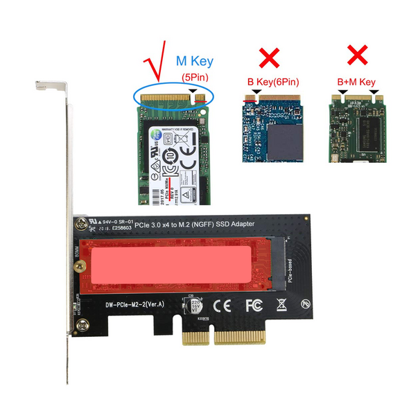 Controller No brand, PCI-E x4 to M.2 NVMe SSD - 17758