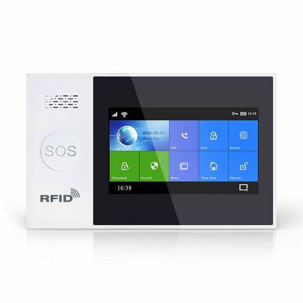 Smart alarm system No brand PST-WG107T, 8in1, GSM, Wi-Fi, Tuya Smart, White - 91015