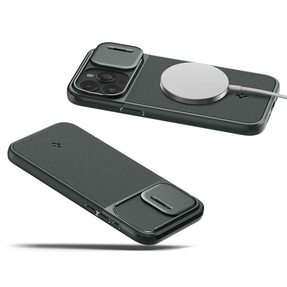 Spigen Husa iPhone 15 Pro - Spigen Optik Armor - Abyss Green 8809896750707 έως 12 άτοκες Δόσεις
