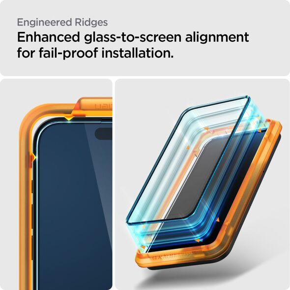 Spigen Folie pentru iPhone 15 (set 2) - Spigen Glass.TR Align Master - Black 8809896752275 έως 12 άτοκες Δόσεις