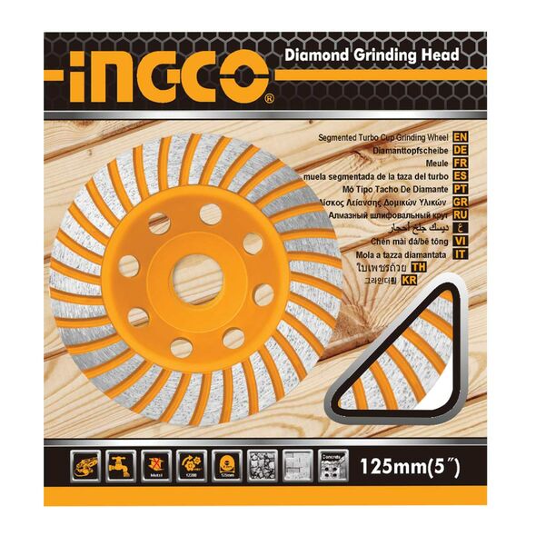 Ingco Δίσκος Λείανσης Δομικών Υλικών Cgw011251 έως 12 Άτοκες Δόσεις