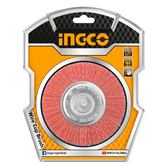 Ingco Nylon Βούρτσα με Άξονα για Δράπανο Wb40755 έως 12 Άτοκες Δόσεις