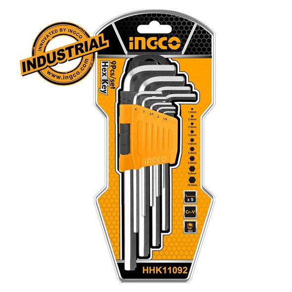 Ingco σετ Κλειδιά Άλλεν 1.5-10mm Μακριά Hhk11092 έως 12 Άτοκες Δόσεις