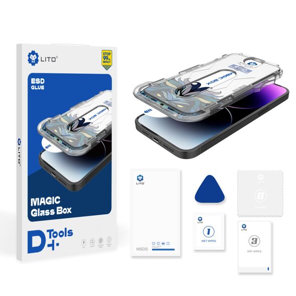 Lito Folie pentru iPhone 15 - Lito Magic Glass Box D+ Tools - Clear 5949419069930 έως 12 άτοκες Δόσεις