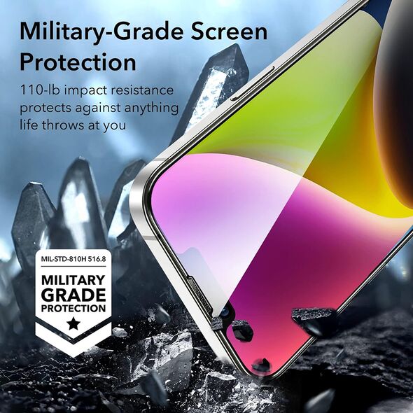 ESR Folie pentru iPhone 13 Pro Max / 14 Plus (set 2) - ESR Armorite Screen Protector - Black 4894240150092 έως 12 άτοκες Δόσεις