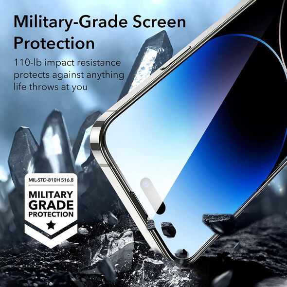 ESR Folie pentru iPhone 14 Pro Max - ESR Armorite Screen Protector - Black 4894240175279 έως 12 άτοκες Δόσεις
