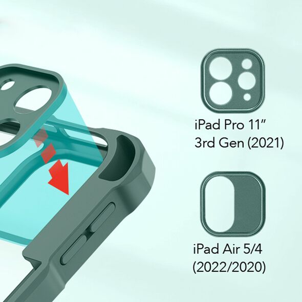 ESR Husa pentru iPad Pro 11" 2021 / iPad Air 4 / 5 (2020/2022) - ESR Rebound Hybrid Pro - Forest Green 4894240164150 έως 12 άτοκες Δόσεις