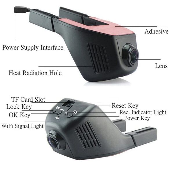 Wifi Κρυφή Κάμερα Αυτοκινήτου Full HD με Ανίχνευση Κίνησης G-Sensor και Κάμερα Οπισθοπορείας