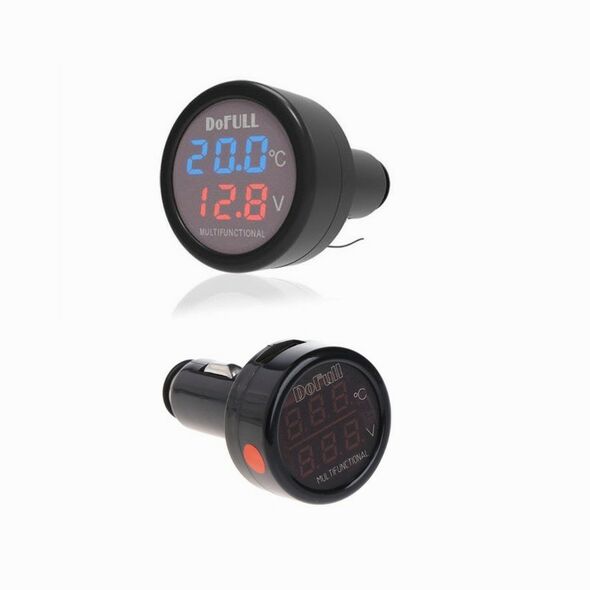 Βολτόμετρο Θερμόμετρο Αυτοκινήτου με Θύρα Φόρτισης USB 2.1A