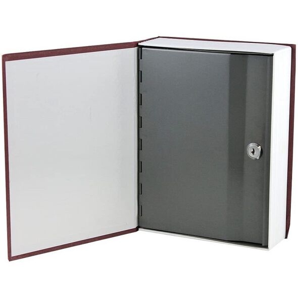 Βιβλίο Χρηματοκιβώτιο Ασφαλείας με Κλειδί Χρώμα Μπορντώ - 240 x 155 x 55mm